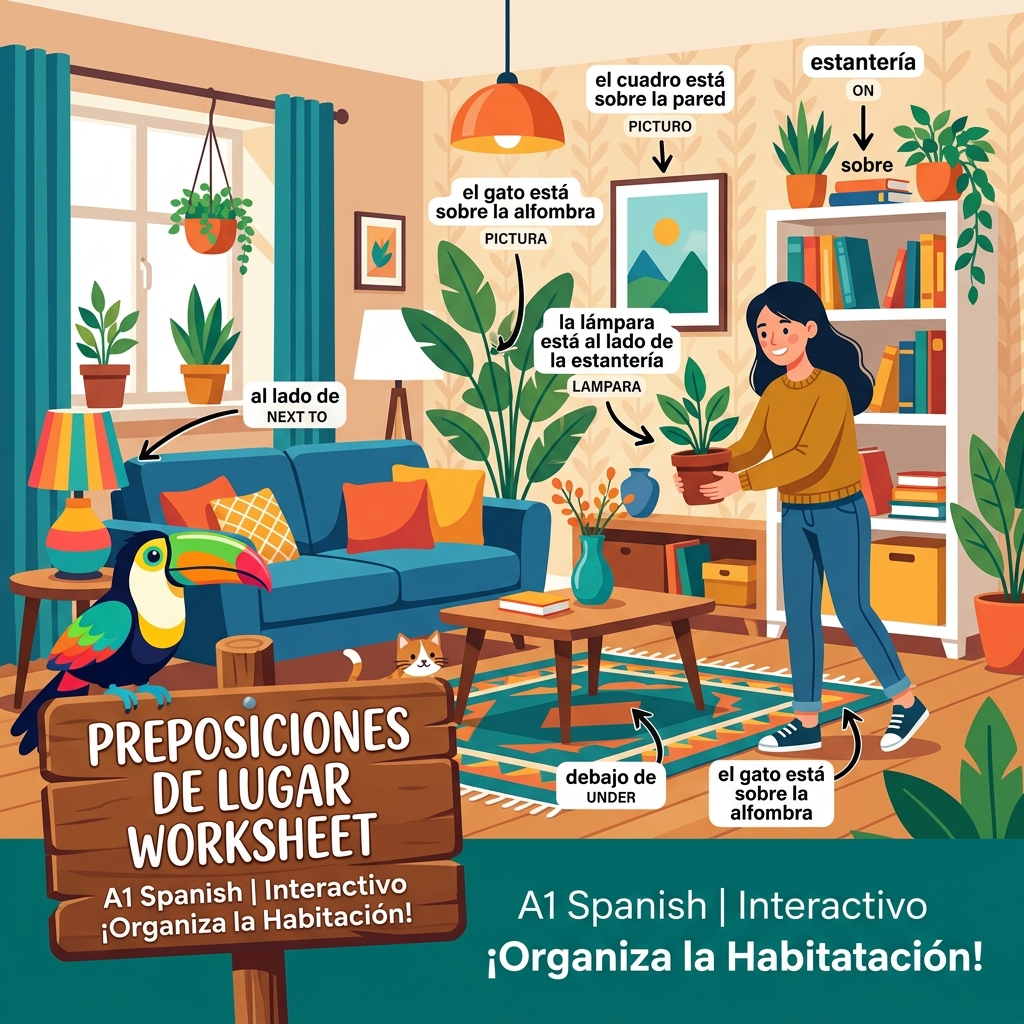 Preposiciones de Lugar Worksheet