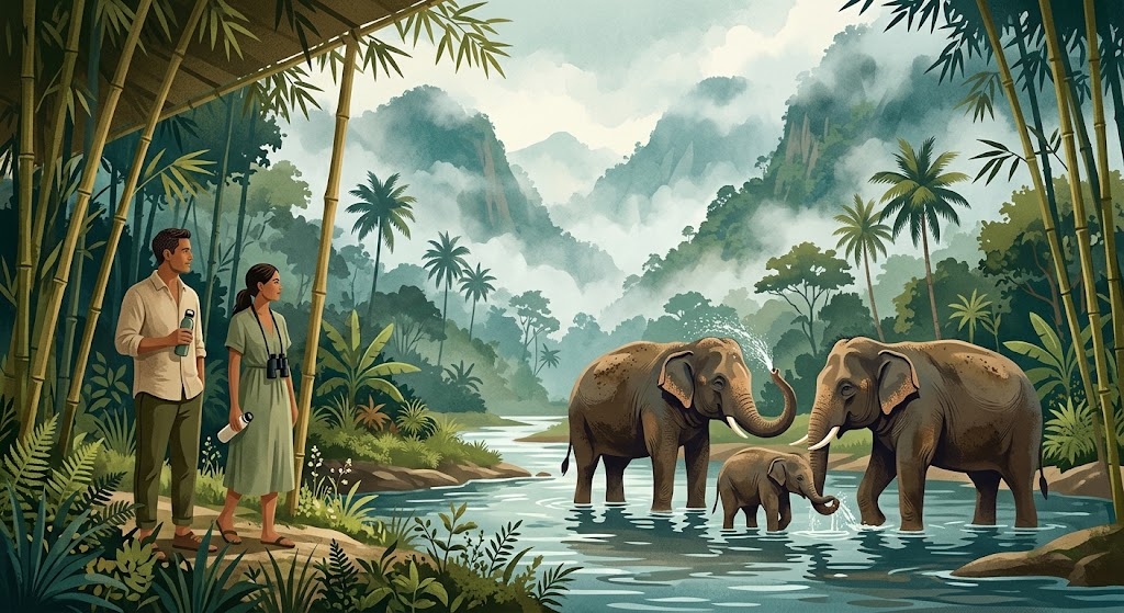 Santuario ético de elefantes en Chiang Mai